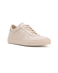 hellbeige Leder niedrige Sneakers von Common Projects