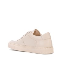 hellbeige Leder niedrige Sneakers von Common Projects