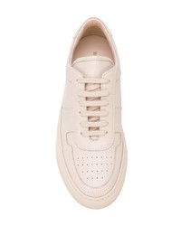 hellbeige Leder niedrige Sneakers von Common Projects