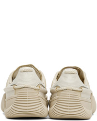 hellbeige Leder niedrige Sneakers von Craig Green