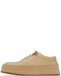 hellbeige Leder niedrige Sneakers von Marsèll