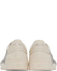 hellbeige Leder niedrige Sneakers von Givenchy