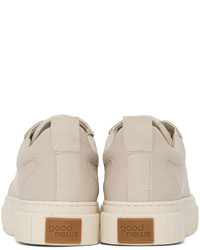 hellbeige Leder niedrige Sneakers von Good News