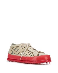 hellbeige Leder niedrige Sneakers von Premiata