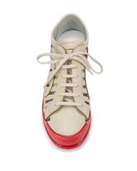 hellbeige Leder niedrige Sneakers von Premiata