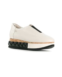 hellbeige Leder niedrige Sneakers von AGL