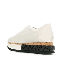 hellbeige Leder niedrige Sneakers von AGL