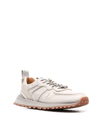 hellbeige Leder niedrige Sneakers von Buttero