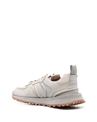 hellbeige Leder niedrige Sneakers von Buttero