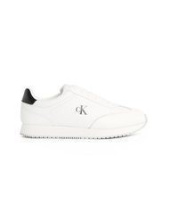 hellbeige Leder niedrige Sneakers von Calvin Klein Jeans