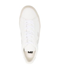 hellbeige Leder niedrige Sneakers von Veja