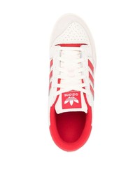 hellbeige Leder niedrige Sneakers von adidas