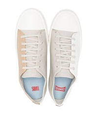 hellbeige Leder niedrige Sneakers von Camper