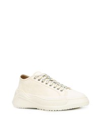 hellbeige Leder niedrige Sneakers von Oamc