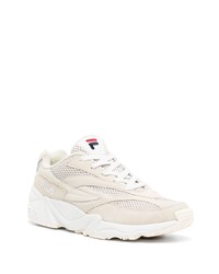 hellbeige Leder niedrige Sneakers von Fila