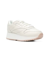 hellbeige Leder niedrige Sneakers von Reebok