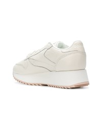 hellbeige Leder niedrige Sneakers von Reebok