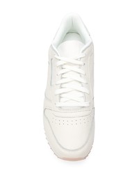 hellbeige Leder niedrige Sneakers von Reebok