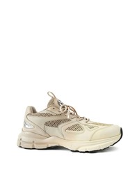 hellbeige Leder niedrige Sneakers von Axel Arigato