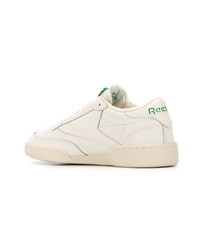 hellbeige Leder niedrige Sneakers von Reebok