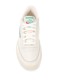 hellbeige Leder niedrige Sneakers von Reebok