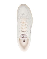 hellbeige Leder niedrige Sneakers von Reebok