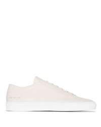 hellbeige Leder niedrige Sneakers von Common Projects