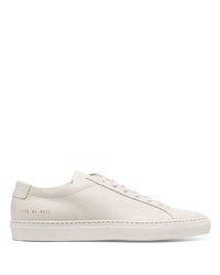 hellbeige Leder niedrige Sneakers von Common Projects