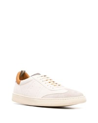 hellbeige Leder niedrige Sneakers von Officine Creative