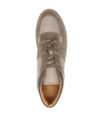 hellbeige Leder niedrige Sneakers von Common Projects