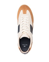 hellbeige Leder niedrige Sneakers von PS Paul Smith