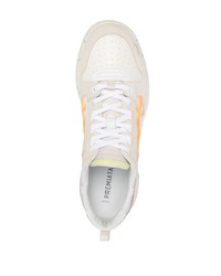 hellbeige Leder niedrige Sneakers von Premiata