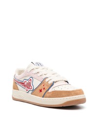 hellbeige Leder niedrige Sneakers von Enterprise Japan