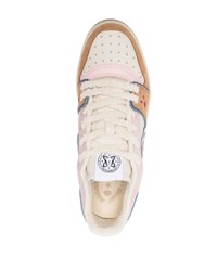 hellbeige Leder niedrige Sneakers von Enterprise Japan