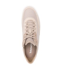 hellbeige Leder niedrige Sneakers von Timberland