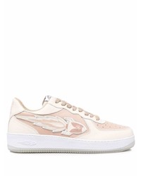 hellbeige Leder niedrige Sneakers von Enterprise Japan