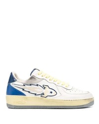 hellbeige Leder niedrige Sneakers von Enterprise Japan