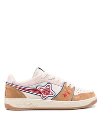 hellbeige Leder niedrige Sneakers von Enterprise Japan