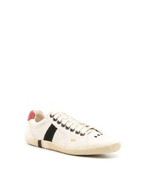 hellbeige Leder niedrige Sneakers von OSKLEN