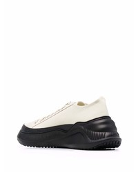 hellbeige Leder niedrige Sneakers von Oamc