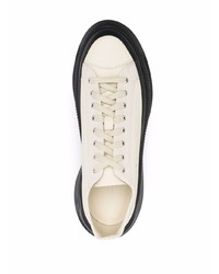 hellbeige Leder niedrige Sneakers von Oamc