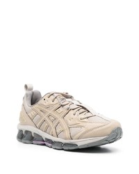 hellbeige Leder niedrige Sneakers von Asics