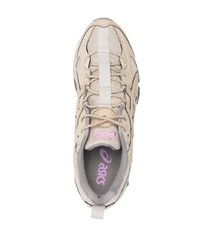 hellbeige Leder niedrige Sneakers von Asics