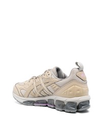 hellbeige Leder niedrige Sneakers von Asics