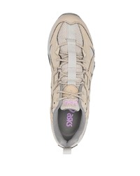 hellbeige Leder niedrige Sneakers von Asics