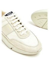 hellbeige Leder niedrige Sneakers von Axel Arigato