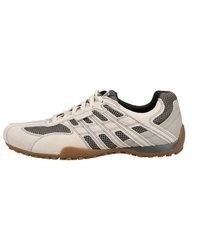 hellbeige Leder niedrige Sneakers von Geox