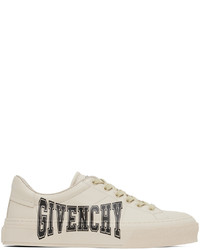 hellbeige Leder niedrige Sneakers von Givenchy
