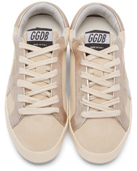 hellbeige Leder niedrige Sneakers von Golden Goose Deluxe Brand