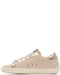 hellbeige Leder niedrige Sneakers von Golden Goose Deluxe Brand